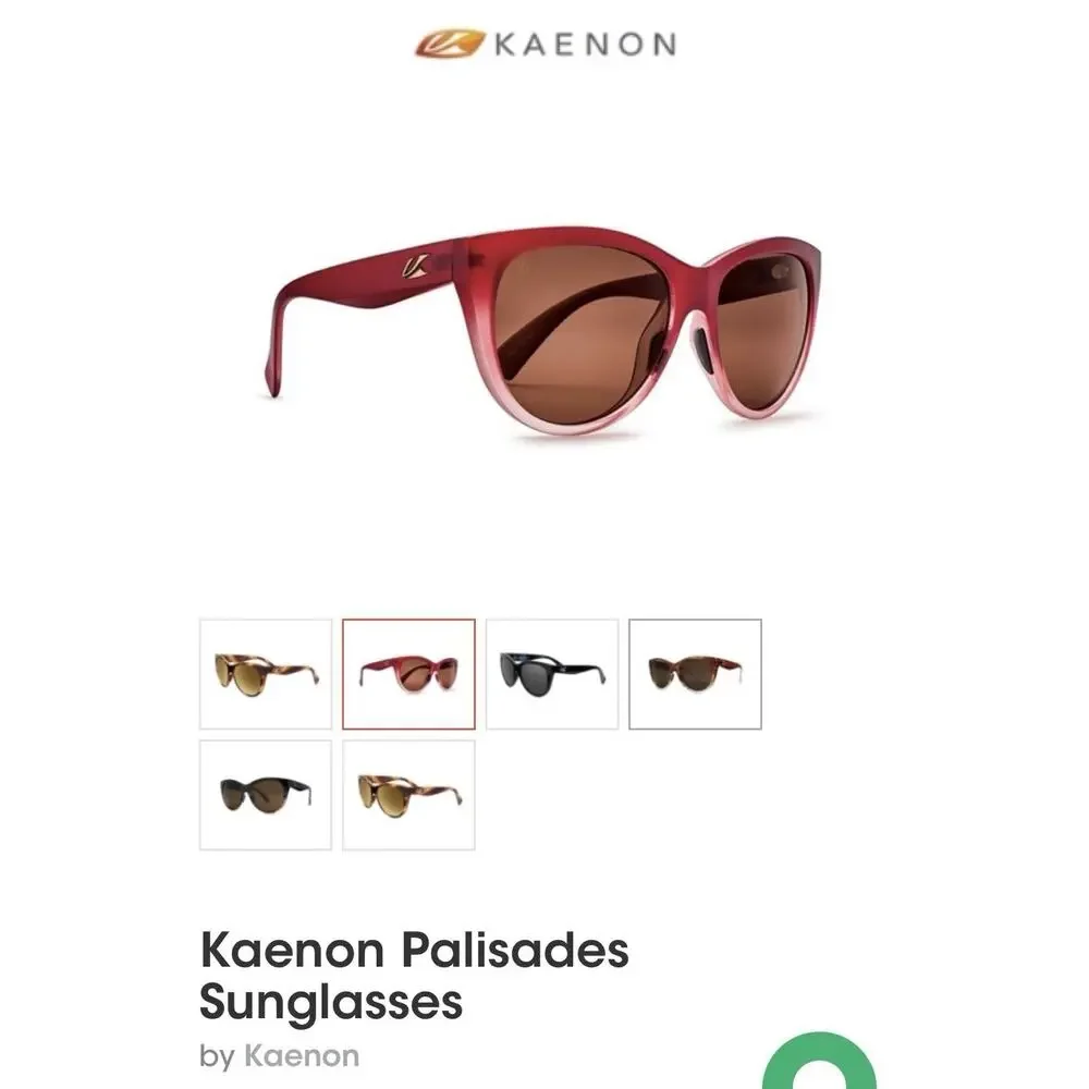 Kaenon Palisades Women’s Sunglasses Made In Italy 100% UV Protection